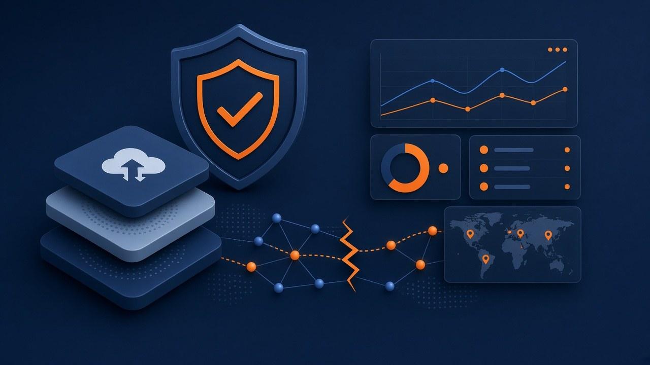 Branded cover illustrating backups, monitoring, and resilience for small-business IT