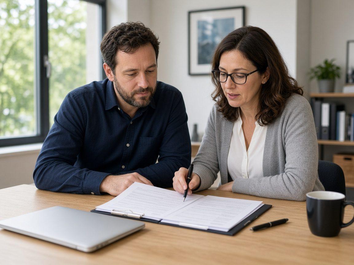 Team reviewing security posture on a laptop in a bright office